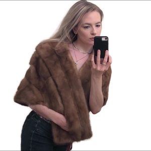 GENUINE Fur Stole Brown Vintage by Evans Furrier